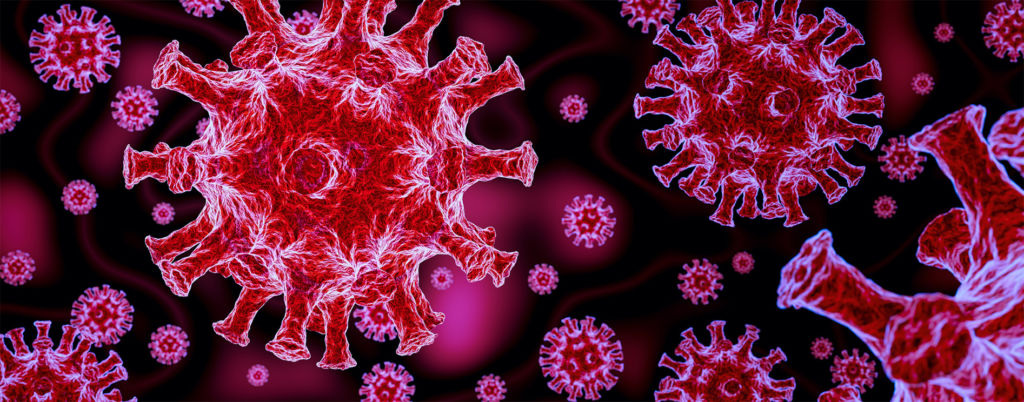 Coronavirus - 2019-nCoV, WUHAN virus concept. 3D Rendering of coronavirus. 3D Illustration